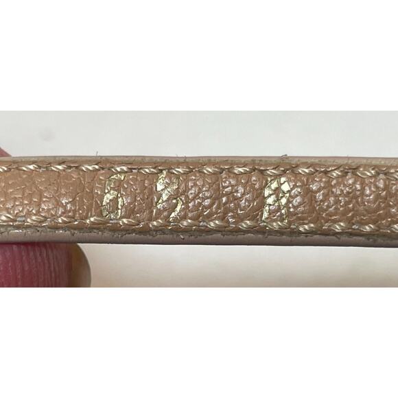 Salvatore Ferragamo Margot Demi Wedge Sandals 6.5B  Bisque Patent Leather Bow - Picture 9 of 12